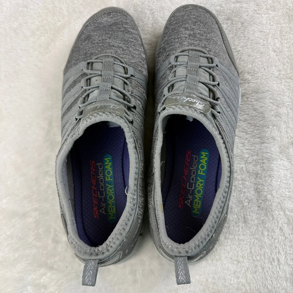 Skechers Gratis Shake It Off Walking Sneakers Shoes Women 8 Gray Casual Comfort